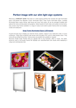 Snap Frame Illuminated Signs (LED-based)