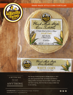 Hand Made Style corn tortillas