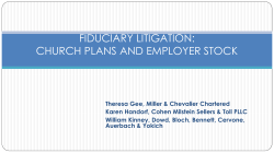 fiduciary litigation: church plans and employer stock