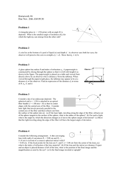 Homework #6 Due Nov. 26th AM 09:30 Problem 1 Problem 2
