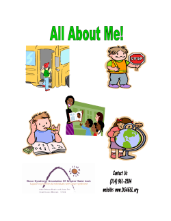 All About Me Booklet