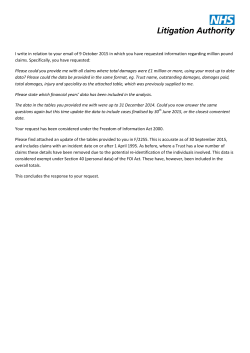 I write in relation to your email of 9 October 2015 in which you have