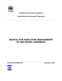 Manual for Sand Dune Management in the Wider Caribbean