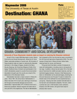 Destination: GHANA - University of Texas &ndash; School of Social Work