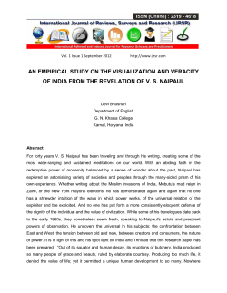 an empirical study on the visualization and veracity of india from the