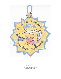 2016 Fall Camporee El Valle Manzano District October 28