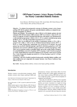 Off-Pump Coronary Artery Bypass Grafting for Poorly Controlled