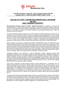 explor to start 3000 meter diamond drill program on the kidd