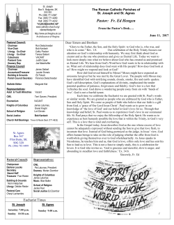 Pastor: Fr. Ed Hengen