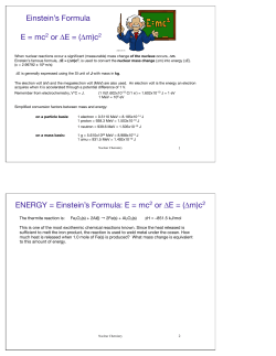 Chapter 24 Part 4 - Energy Fission and Fusion