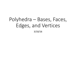 Polyhedra &ndash; Bases, Faces, Edges, and Vertices
