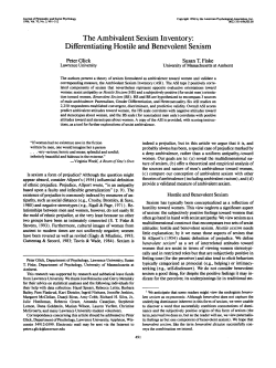 The Ambivalent Sexism Inventory