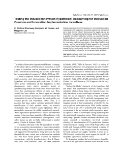 Testing the Induced Innovation Hypothesis: Accounting for