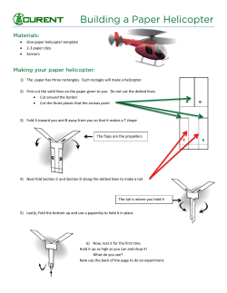 One paper helicopter template &bull; 2-3 paper clips
