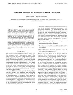 Cell Division Behaviour in a Heterogeneous Swarm