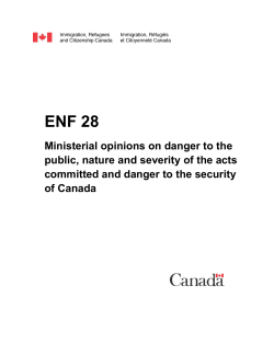 ENF 28 Ministerial opinions on danger to the public, nature and