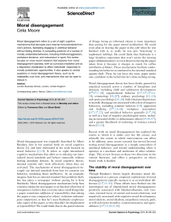 Moral disengagement