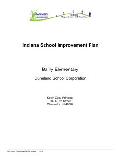 Indiana School Improvement Plan