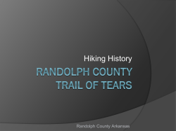 Randolph county trail of tears