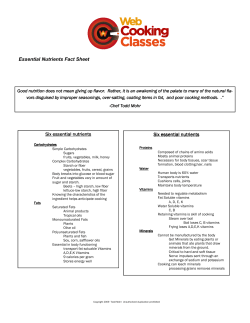 Six essential nutrients Six essential nutrients Six essential nutrients