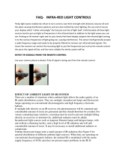 Infrared Light Controls FAQ