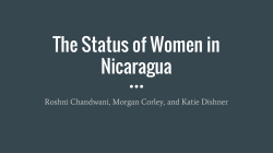 The Status of Women in Nicaragua