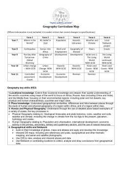 Geography Curriculum Map