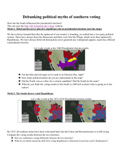 Debunking political myths of southern voting