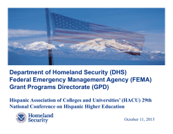 Department of Homeland Security (DHS) Federal Emergency
