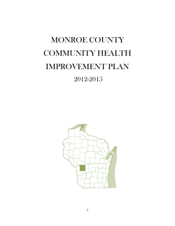 MONROE COUNTY COMMUNITY HEALTH IMPROVEMENT PLAN