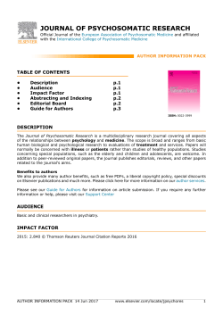 journal of psychosomatic research