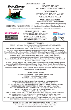 79th, 80th, 81st, 82nd ALL BREED CHAMPIONSHIP DOG SHOWS