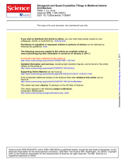 Decagonal and Quasi-Crystalline Tilings in Medieval Islamic