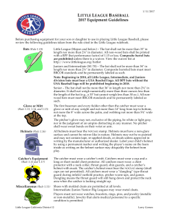 LL Equipment 2017 - Lincoln Glen Little League