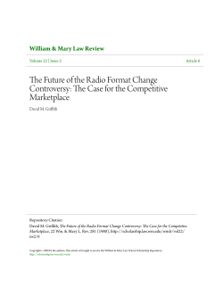 The Future of the Radio Format Change Controversy: The Case for