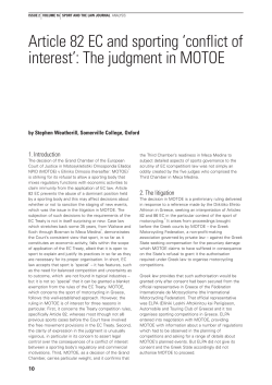 BASL Vol 16_2 - Laboratoire de Droit du Sport