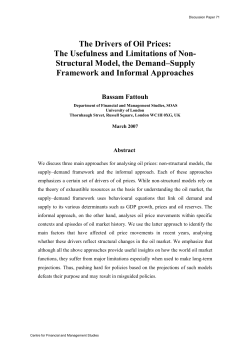 054_DP71 The Drivers of Oil Prices: The Usefulness and Limitations
