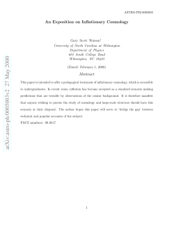 An Exposition on Inflationary Cosmology