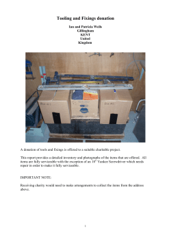 Tools and Fixings for donation