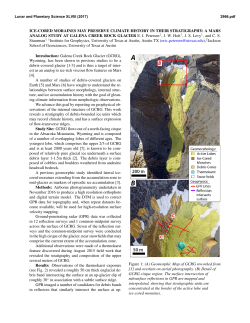 ICE-CORED MORAINES MAY PRESERVE CLIMATE HISTORY IN