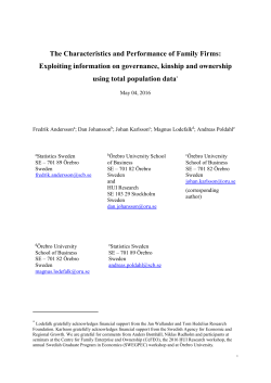 The Characteristics and Performance of Family Firms: Exploiting