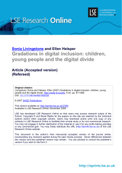 Gradations in digital inclusion: children, young people
