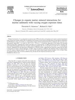 Changes in organic matter&ndash;mineral interactions for marine