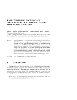 fast conversion factor (gain) measurement of a ccd - Astro-WISE