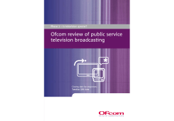 Ofcom review of public service television broadcasting