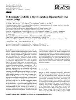 Hydroclimate variability in the low-elevation Atacama Desert