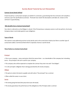 Surety Bond Tutorial by Lori Kieswetter