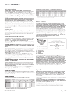 Performance - Entry Doors - Performance Grade, Air Infiltration
