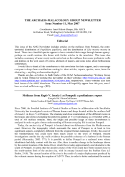 Issue 11, May 2007 - Archaeomalacology Working Group