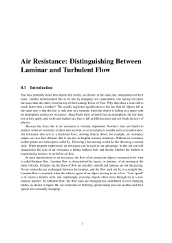 Air Resistance: Distinguishing Between Laminar